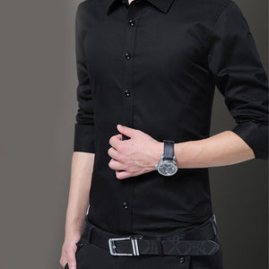 Slim fit stretchy herreskjorte