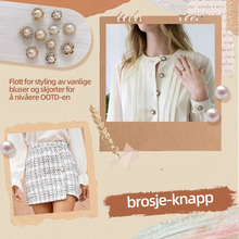 Last inn bildet i Galleri-visningsprogrammet, Perle deksel,  Brosje knapper sett (10 stk)
