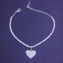 Last inn bildet i Galleri-visningsprogrammet, Fashion Heart Rhinestone Anklets
