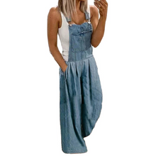 Last inn bildet i Galleri-visningsprogrammet, Uformell denimlomme Jumpsuit med brede ben
