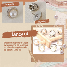 Last inn bildet i Galleri-visningsprogrammet, Perle deksel,  Brosje knapper sett (10 stk)
