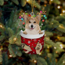 Last inn bildet i Galleri-visningsprogrammet, Christmas stocking pendant with dog
