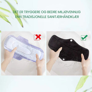 Vaskbare sanitetsbind laget av bambuskull