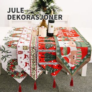 Julepynt strikket bordløper