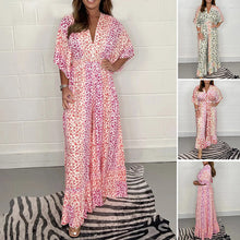 Last inn bildet i Galleri-visningsprogrammet, Geometri Multi Print V-hals Kimono Jumpsuits
