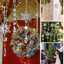 Last inn bildet i Galleri-visningsprogrammet, Krystall Christmas Snowflake Ornamenter
