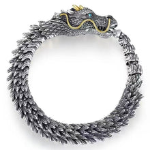 Last inn bildet i Galleri-visningsprogrammet, Sølv håndlaget Dragon Chain Armbånd
