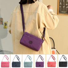 Last inn bildet i Galleri-visningsprogrammet, Dame uformelt flerlags fasjonabel nylon enkel crossbody-veske
