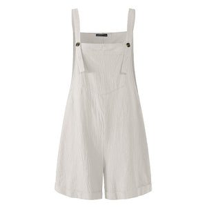 Sele-Shorts i bomull og lin